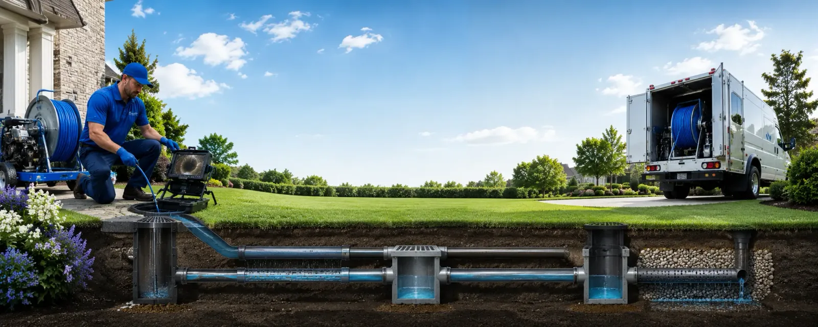 Outdoor drain cleaning information for New Castle, KY